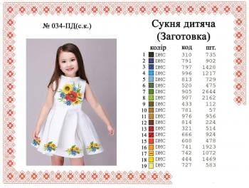 Заготовка дитячого плаття 