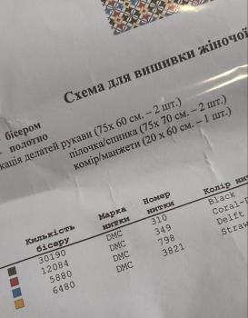 Заготовка блузки