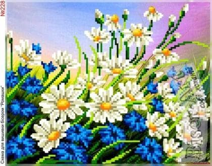Ромашки та волошки 228 Biser-Art