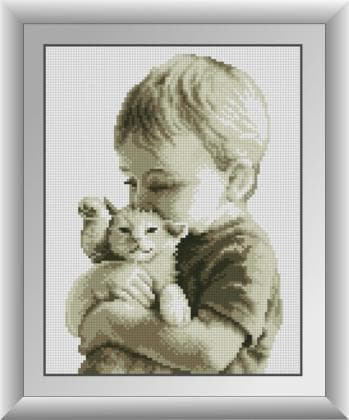 Малюк з кошеням 30583 Dream Art