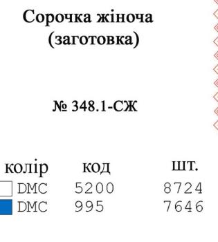 Заготовка блузки