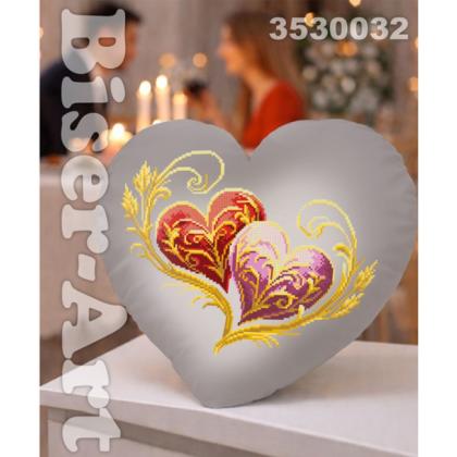 Подушка сердечко 3530032 Biser-Art