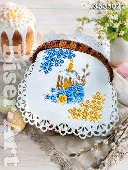 Пасхальна серветка з перфорованим мереживом