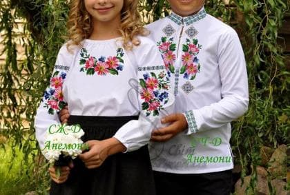 Заготовка для сорочки СЧ-Д Анемони Стібок