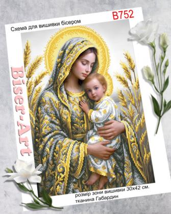 Мадонна з немовлям у срібі і золоті В752 Biser-Art