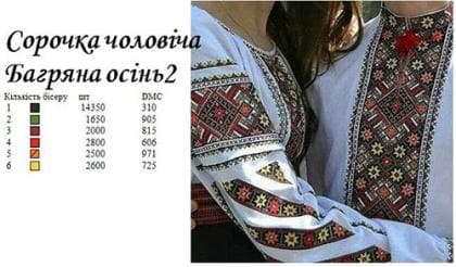 Заготовка для сорочки СЧ Багряна осінь 2 Стібок