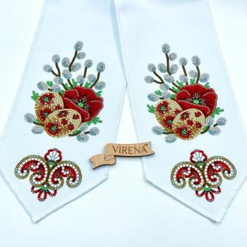 Бант на кошик Великодній з бусинами
