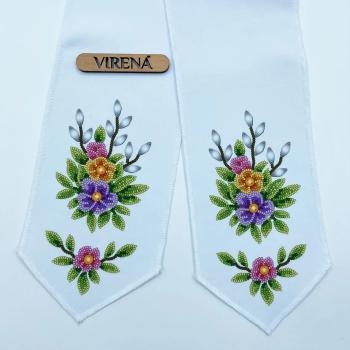 Бант на кошик Великодній з бусинами