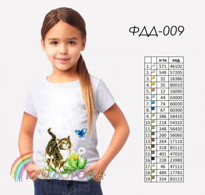 Футболка для дівчаток ФДД-009 Кольорова