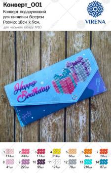 Конверт подарунковий "Happy Birthday"