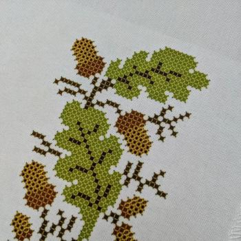 Рушник на ікони під вишивку Дубки