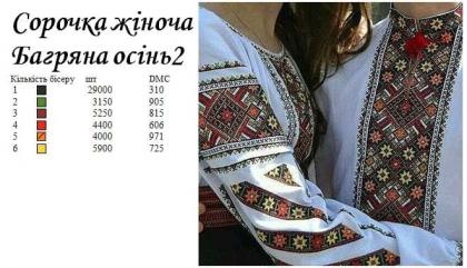 Заготовка для блузки СЖ Багряна осінь 2 Стібок