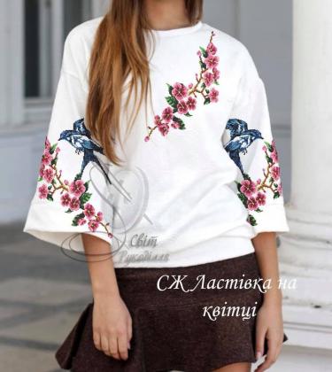 Заготовка для блузки СЖ  Ластівка на квітці Стібок