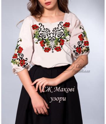 Заготовка для блузки СЖ Макові узори Стібок