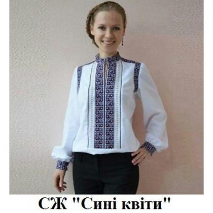Заготовка для блузки СЖ Сині квіти Гармонія