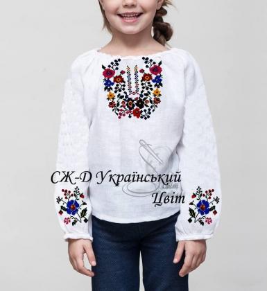 Заготовка дитячої блузки СЖ-Д Український цвіт Стібок